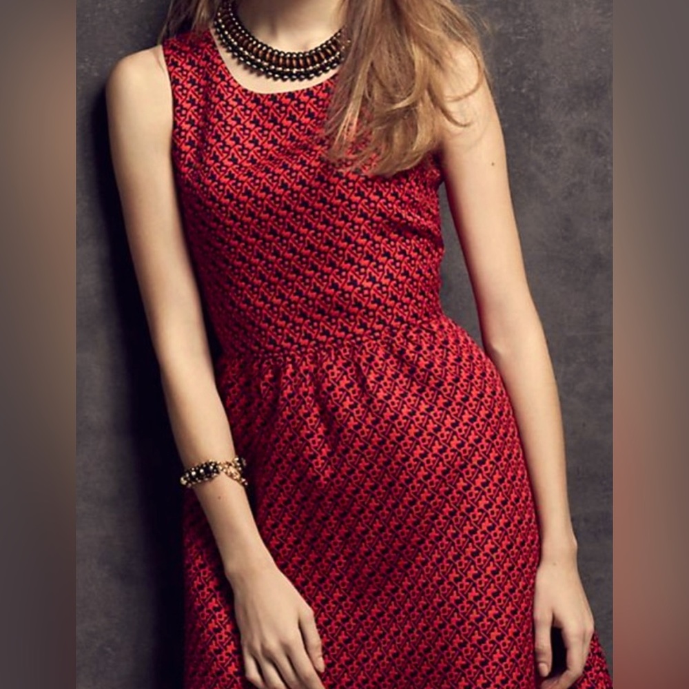 Anthropologie | Lily Wang for Lili’s Closet Sleeveless Geojacquard Mini Dress